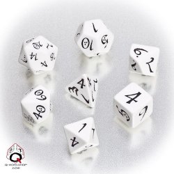 White & Black Classic 7 Dice Set